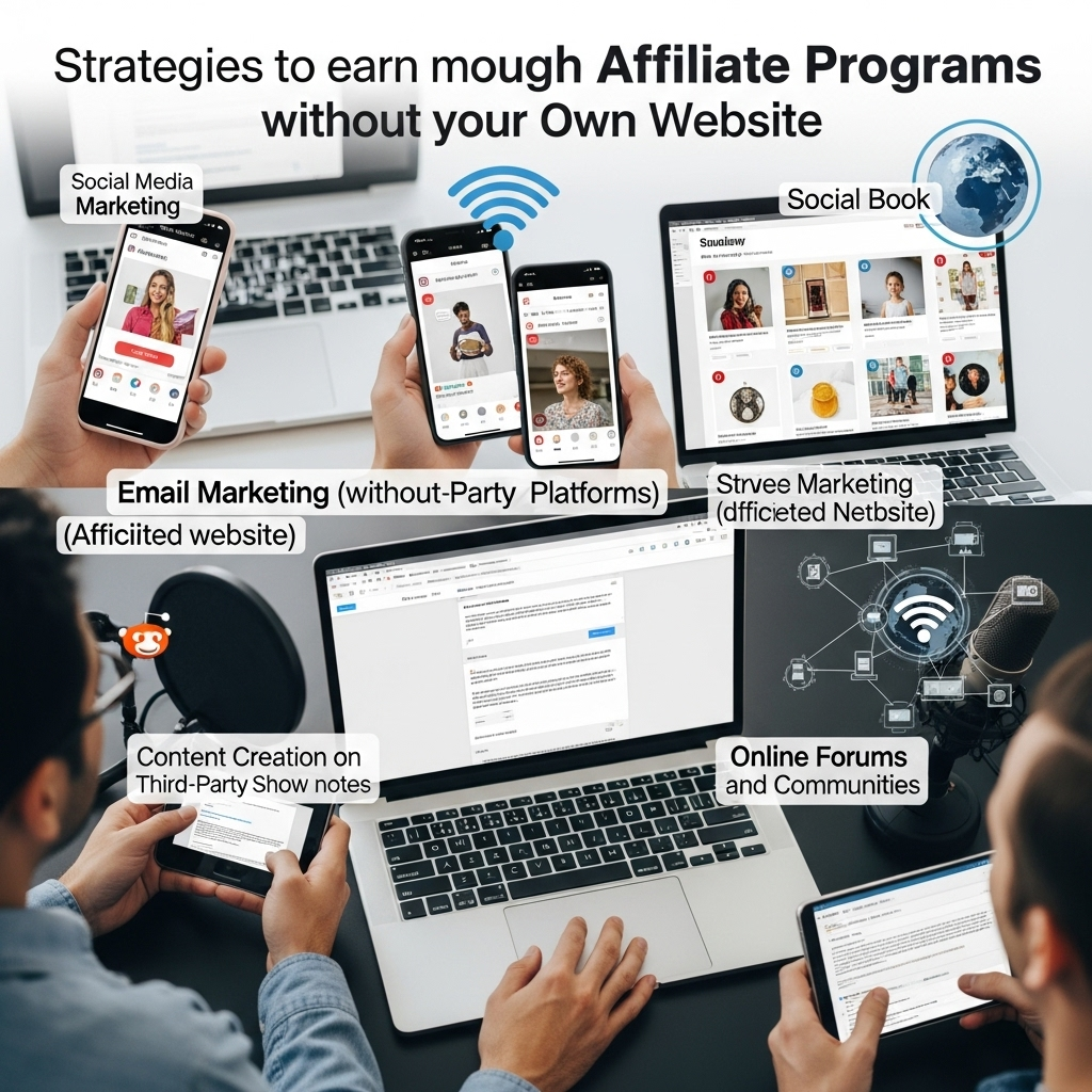 Five strategies to earn money through affiliate programs without having your own website