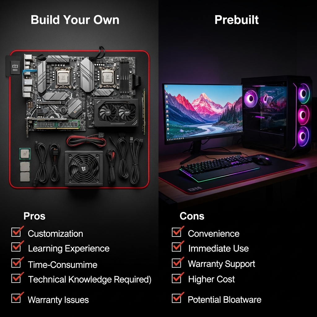 Should You Build Your Own PC or Buy prebuilt one A Guide to Costs