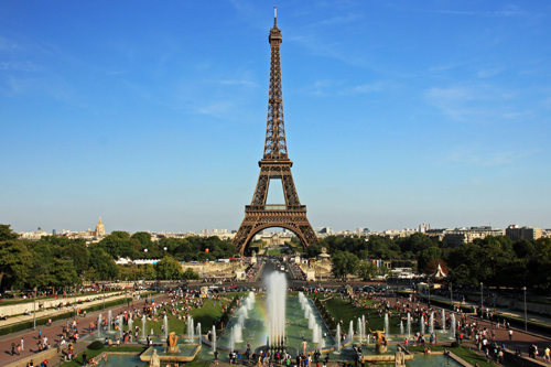Eiffel Tower Fountain Paris France